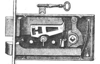 A key and a cross section of its lock